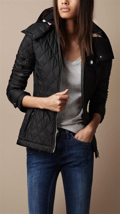 burberry womens quilted jacket with hood